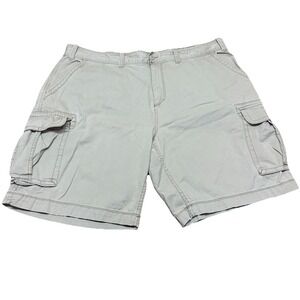 Foundry Supply Shorts Mens 46 Cargo Flap Pocket Outdoor Casual Stretch Tan Khaki